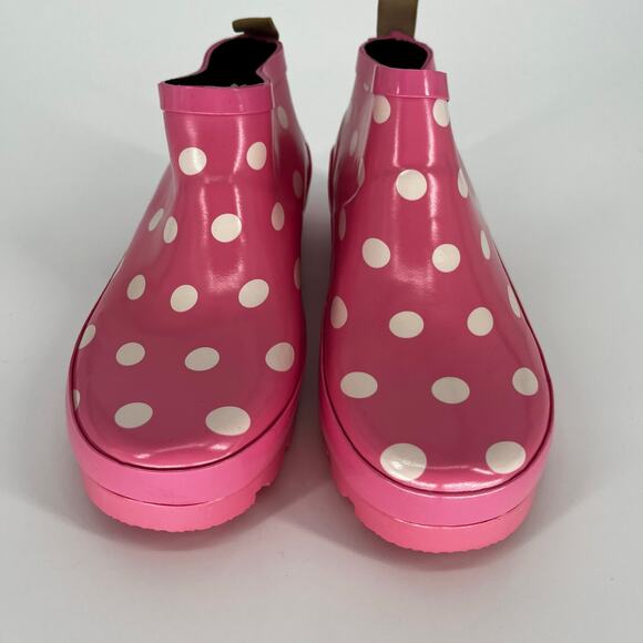 Journee Rainer Polka Dot Rain Booties Pink – Size 7.5 - Picture 4 of 13